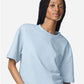 American Apparel FTCB0 Women's French Terry Mid-Length Boxy Top - Front view