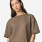 American Apparel FTCB0 Women's French Terry Mid-Length Boxy Top - Front view
