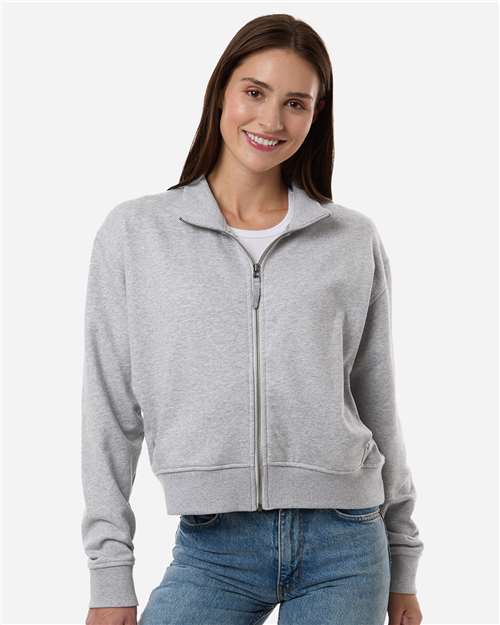 American Apparel FTJ00 Women's French Terry Full-Zip Jacket - Front view