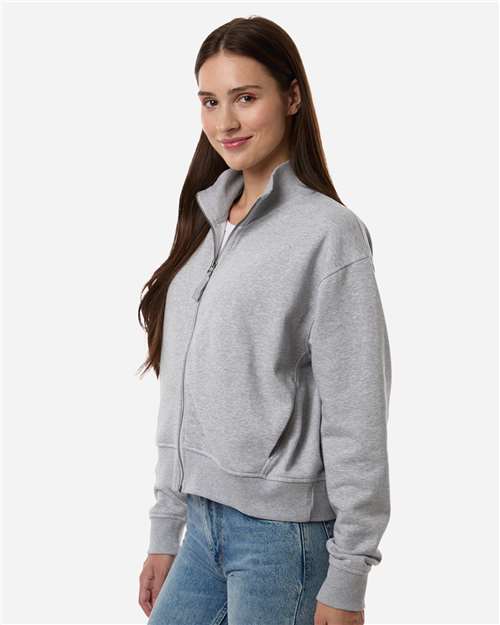 American Apparel FTJ00 Women's French Terry Full-Zip Jacket - Side view