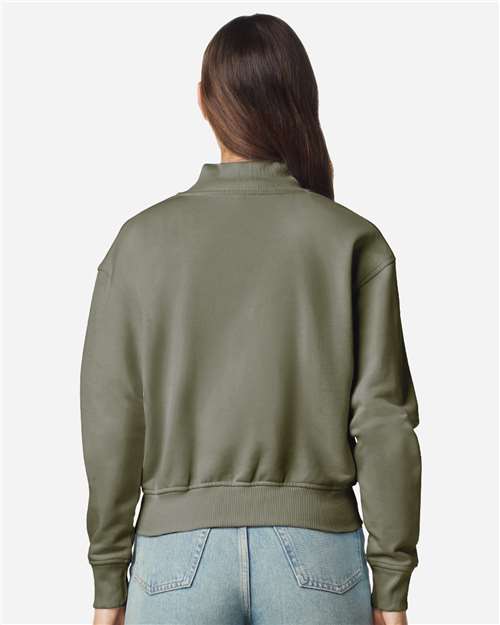 American Apparel FTJ00 Women's French Terry Full-Zip Jacket - Back view