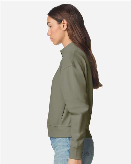 American Apparel FTJ00 Women's French Terry Full-Zip Jacket - Side view