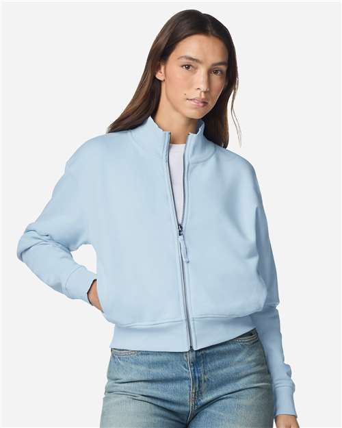 American Apparel FTJ00 Women's French Terry Full-Zip Jacket - Front view