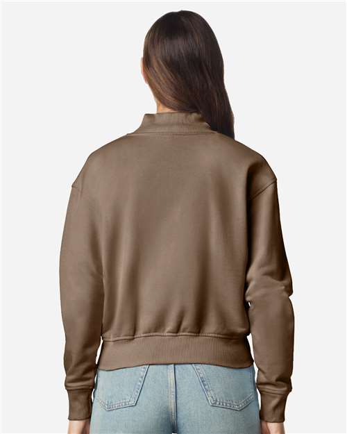 American Apparel FTJ00 Women's French Terry Full-Zip Jacket - Back view