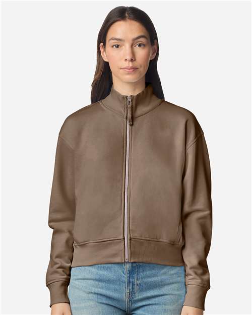 American Apparel FTJ00 Women's French Terry Full-Zip Jacket - Front view