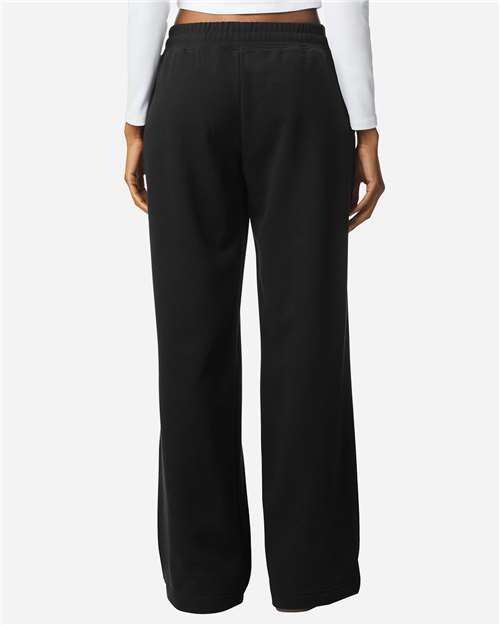 American Apparel FTP00 Women's French Terry Wide Leg Pants - Back view
