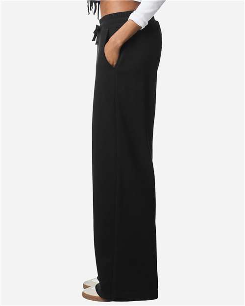 American Apparel FTP00 Women's French Terry Wide Leg Pants - Side view