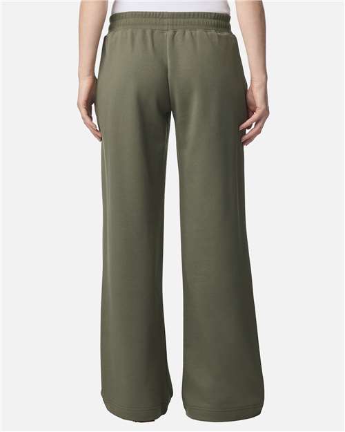 American Apparel FTP00 Women's French Terry Wide Leg Pants - Back view