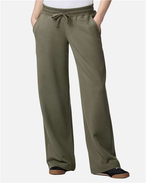 American Apparel FTP00 Women's French Terry Wide Leg Pants - Front view