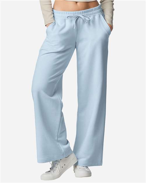 American Apparel FTP00 Women's French Terry Wide Leg Pants - Front view