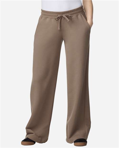 American Apparel FTP00 Women's French Terry Wide Leg Pants - Front view