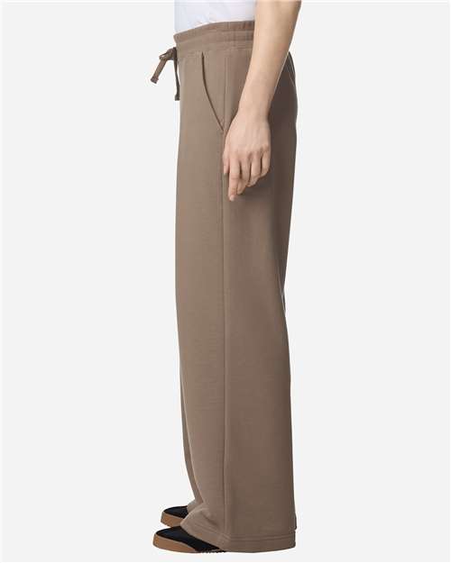 American Apparel FTP00 Women's French Terry Wide Leg Pants - Side view