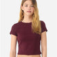 BELLA  CANVAS 1010 Women's Micro Rib Baby Tee - Front view