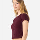 BELLA  CANVAS 1010 Women's Micro Rib Baby Tee - Side view
