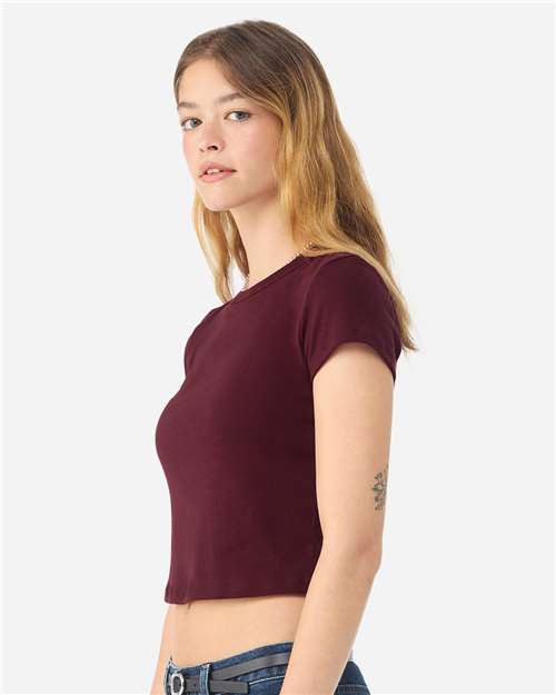BELLA  CANVAS 1010 Women's Micro Rib Baby Tee - Side view