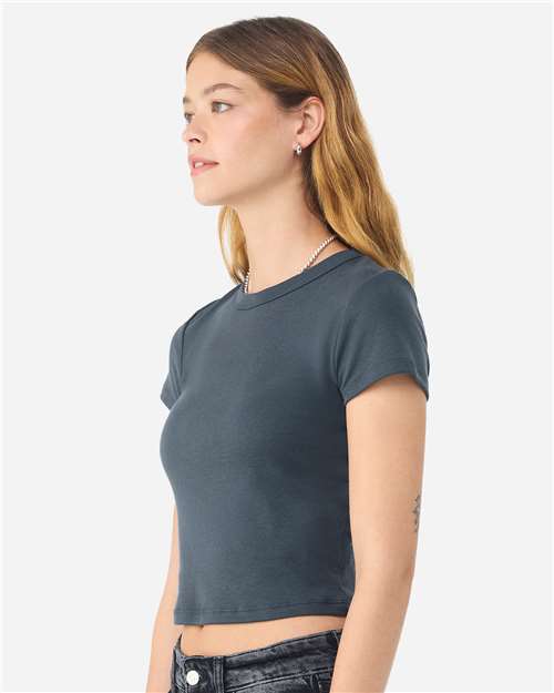 BELLA  CANVAS 1010 Women's Micro Rib Baby Tee - Side view