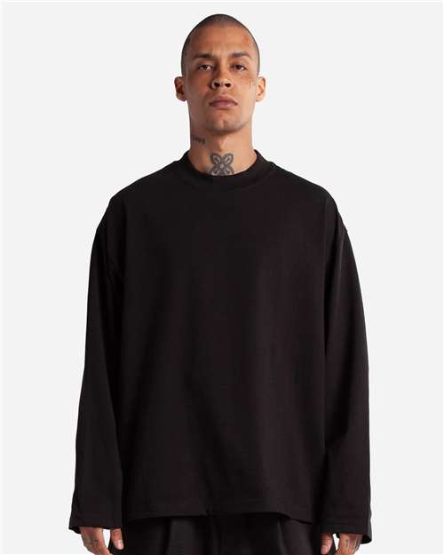 Shaka Wear SHMOL Unisex Max Heavyweight Oversized Long Sleeve Tee - Front view