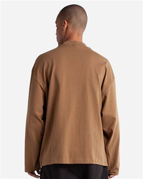 Shaka Wear SHMOL Unisex Max Heavyweight Oversized Long Sleeve Tee - Back view