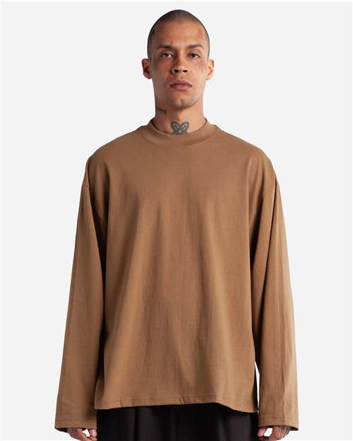 Shaka Wear SHMOL Unisex Max Heavyweight Oversized Long Sleeve Tee - Front view