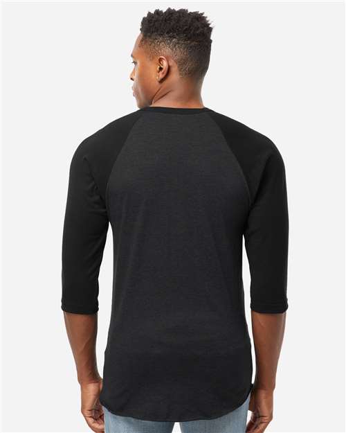Tultex 245 Unisex Fine Jersey Raglan T-Shirt - Back view