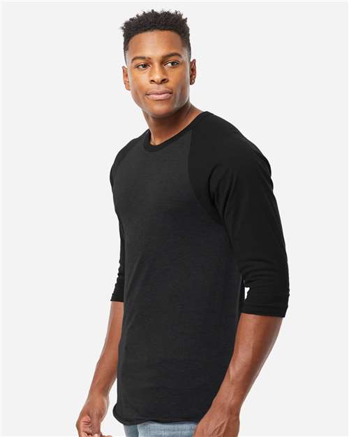 Tultex 245 Unisex Fine Jersey Raglan T-Shirt - Side view