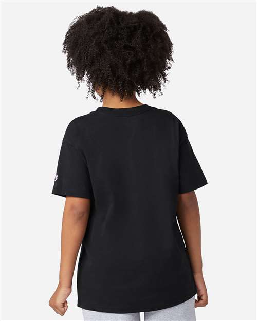 Champion CH1081 Youth Jersey T-Shirt - Back view