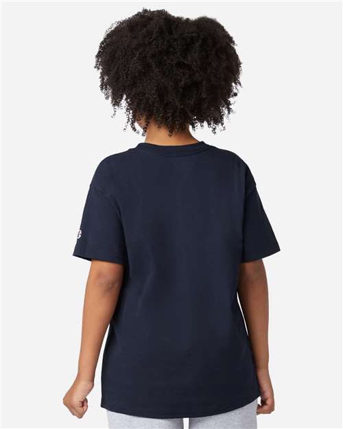 Champion CH1081 Youth Jersey T-Shirt - Back view