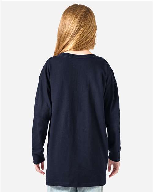 Champion CH1751 Youth Long Sleeve T-Shirt - Back view