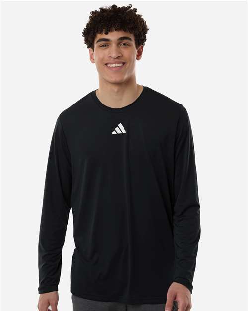 Adidas AT104 Men's Pregame Long Sleeve T-Shirt - Front view
