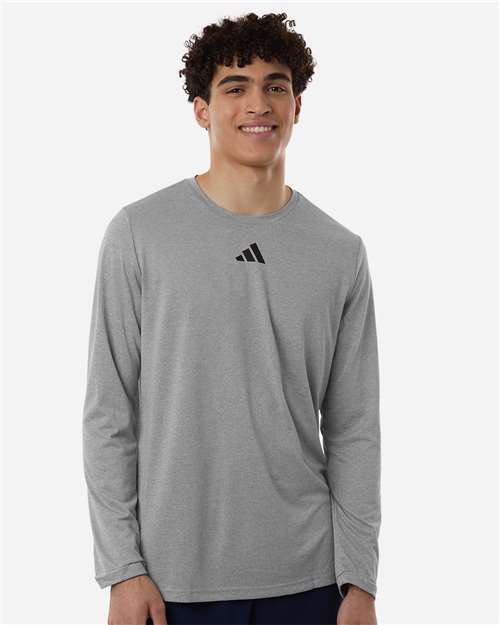 Adidas AT104 Men's Pregame Long Sleeve T-Shirt - Front view