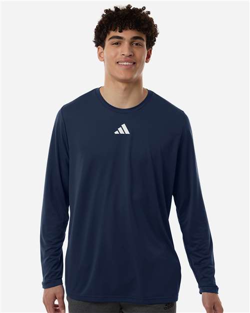 Adidas AT104 Men's Pregame Long Sleeve T-Shirt - Front view