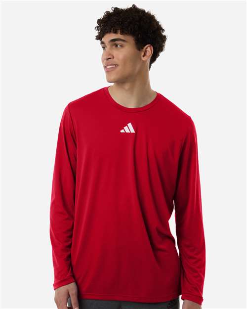 Adidas AT104 Men's Pregame Long Sleeve T-Shirt - Front view