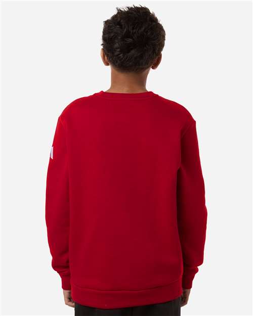 Adidas AT202 Youth Fleece Crewneck Sweatshirt - Back view