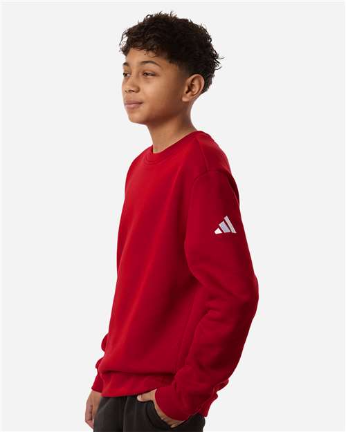 Adidas AT202 Youth Fleece Crewneck Sweatshirt - Side view