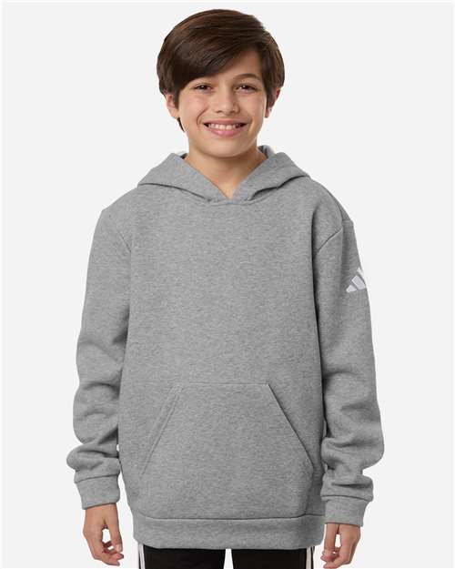 Adidas AT205 Youth Fleece Hooded Sweatshirt - Front view