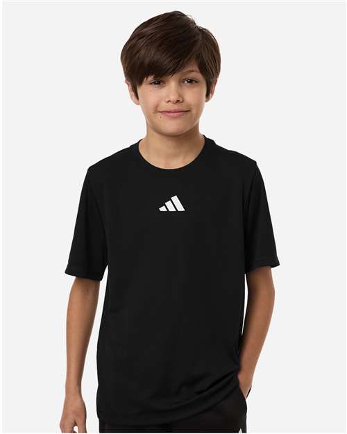 Adidas AT103 Youth Pregame T-Shirt - Front view
