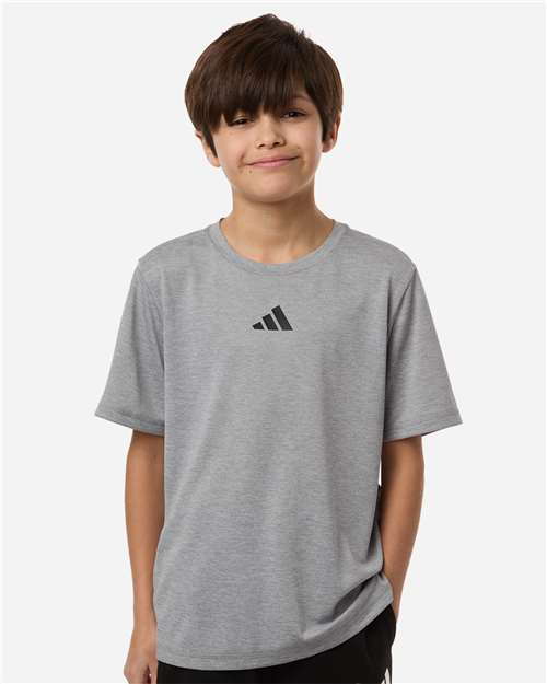 Adidas AT103 Youth Pregame T-Shirt - Front view