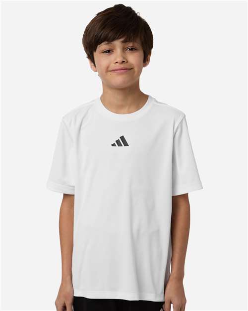 Adidas AT103 Youth Pregame T-Shirt - Front view