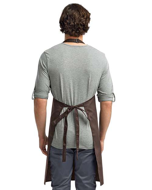 Artisan Collection by Reprime RP150 Recycled Bib Apron - Back view