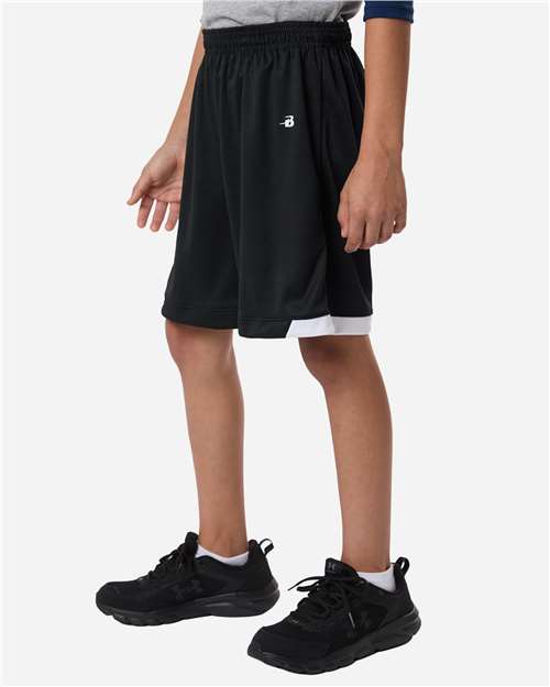 Badger 2301 Youth On The Rise Shorts - Side view