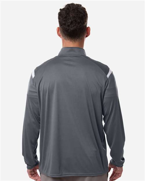 Badger 4265 Men's On The Rise Quarter-Zip Pullover - Back view