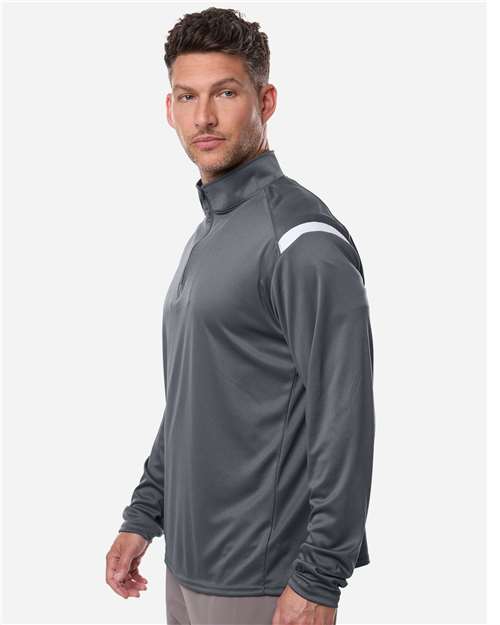 Badger 4265 Men's On The Rise Quarter-Zip Pullover - Side view