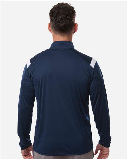 Badger 4265 Men's On The Rise Quarter-Zip Pullover - Back view