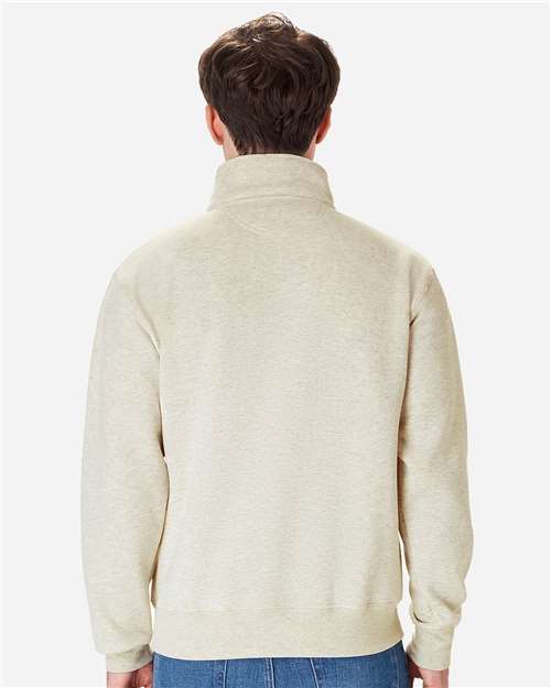 Champion S450 Unisex Powerblend? Quarter-Zip Pullover - Back view