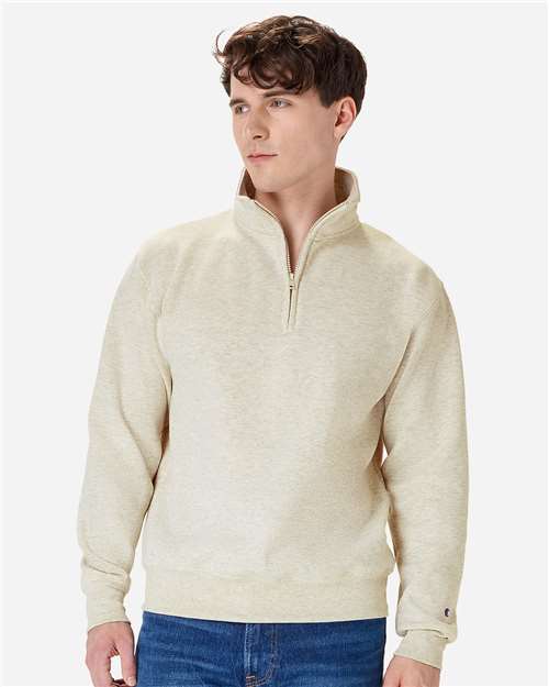 Champion S450 Unisex Powerblend? Quarter-Zip Pullover - Front view