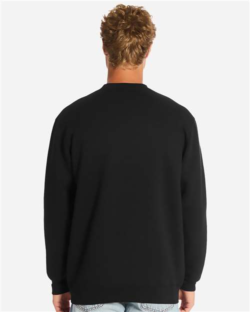 Lane Seven LS19004 Unisex Heavyweight Crewneck Sweatshirt - Back view