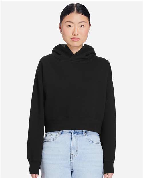Lane Seven LS88001 Women's Relaxed Cropped Hoodie Sweatshirt - Front view