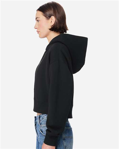Lane Seven LS88003 Women's Relaxed Cropped Full-Zip Hoodie Sweatshirt - Side view
