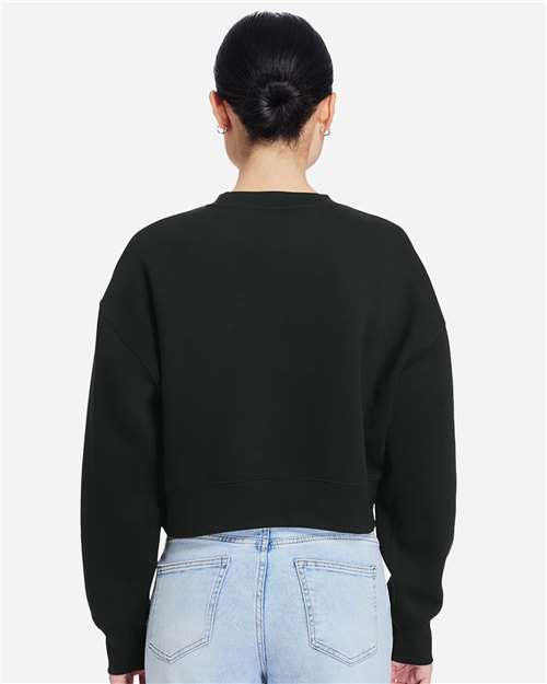Lane Seven LS88004 Women's Relaxed Cropped Crewneck Sweatshirt - Back view
