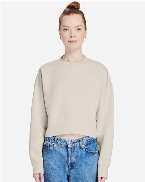 Lane Seven LS88004 Women's Relaxed Cropped Crewneck Sweatshirt - Front view